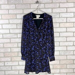 Coincidence and Chance Floral Print Long Sleeve Mini Dress Size XS